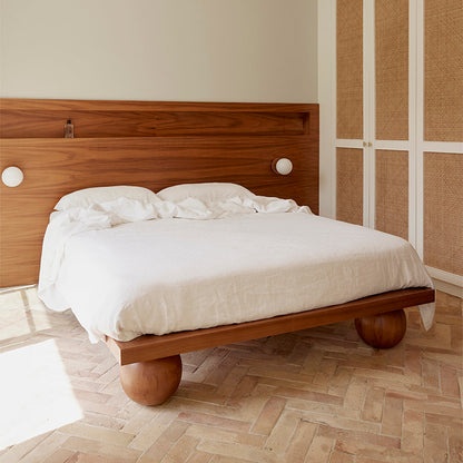 Yoko King Bed (Walnut Natural)