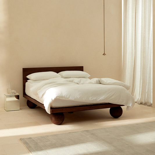 Yoko Queen Bed (Walnut Natural)