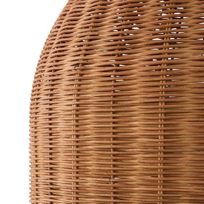 Bell Floor Lamp (Chrome / Natural Rattan)