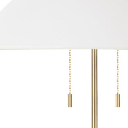 Tillie Table Lamp (White & Brass)