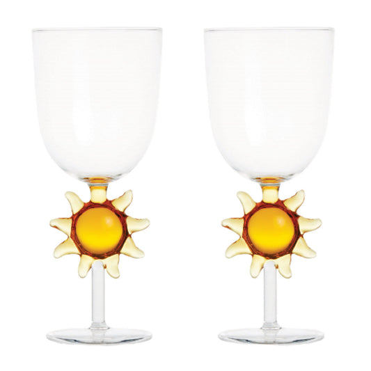 Le Soleil Wine Glasses (Set of 2, Clear/Miel)
