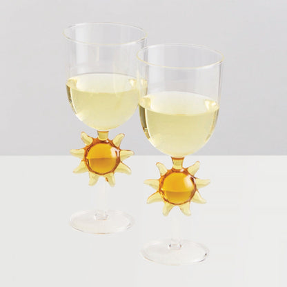 Le Soleil Wine Glasses (Set of 2, Clear/Miel)