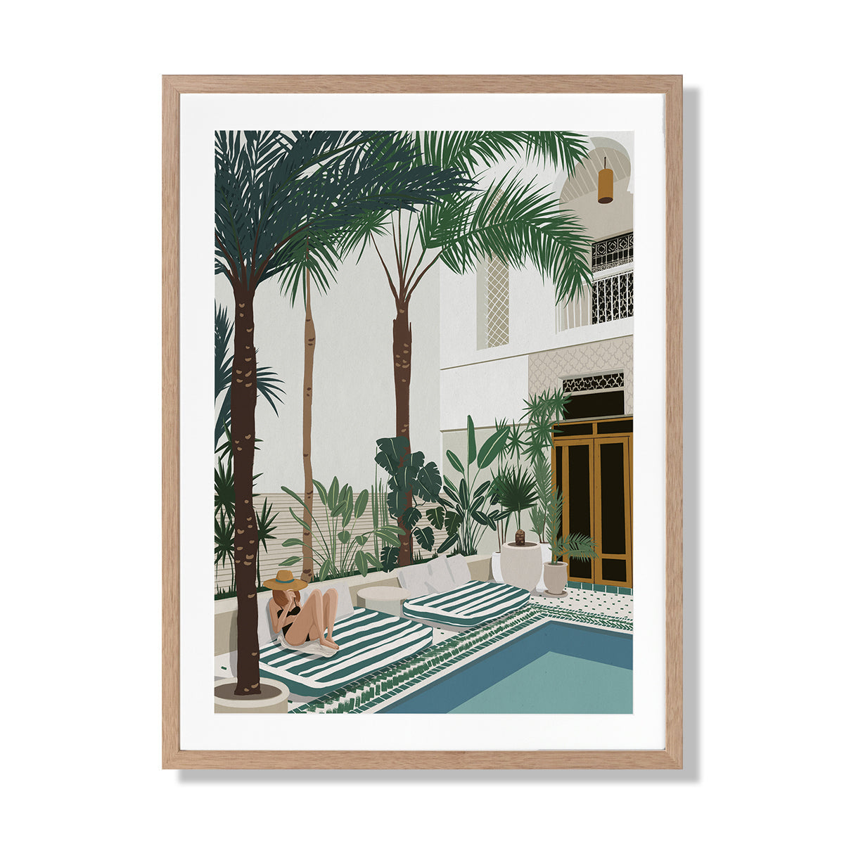 Vacationing Veronica Portrait Art Print