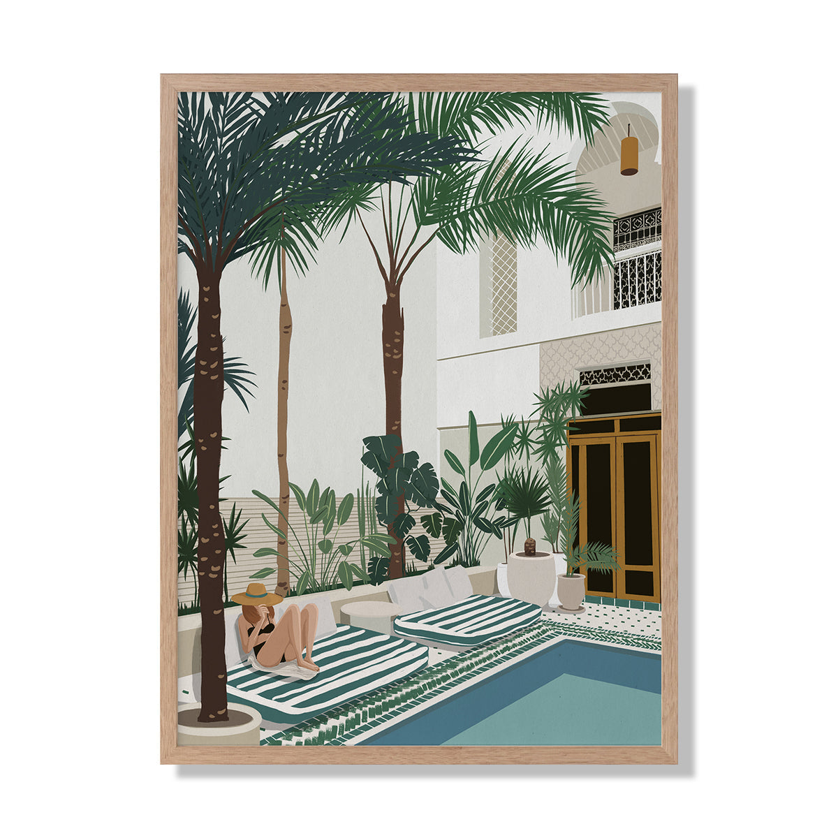 Vacationing Veronica Portrait Art Print