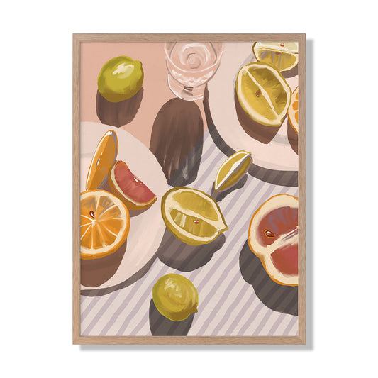 Citrus Fusion Portrait Art Print