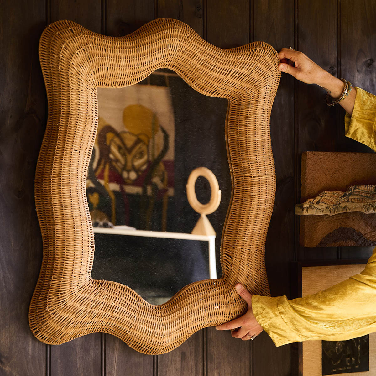 Genie Rattan Mirror