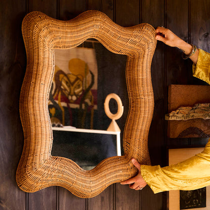 Genie Rattan Mirror