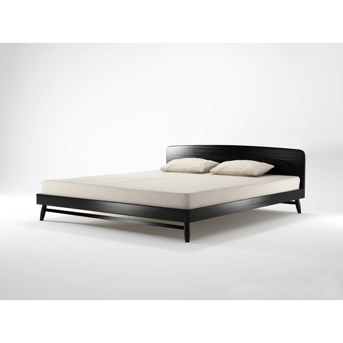 Twist Bed (Oak, Satin Black)