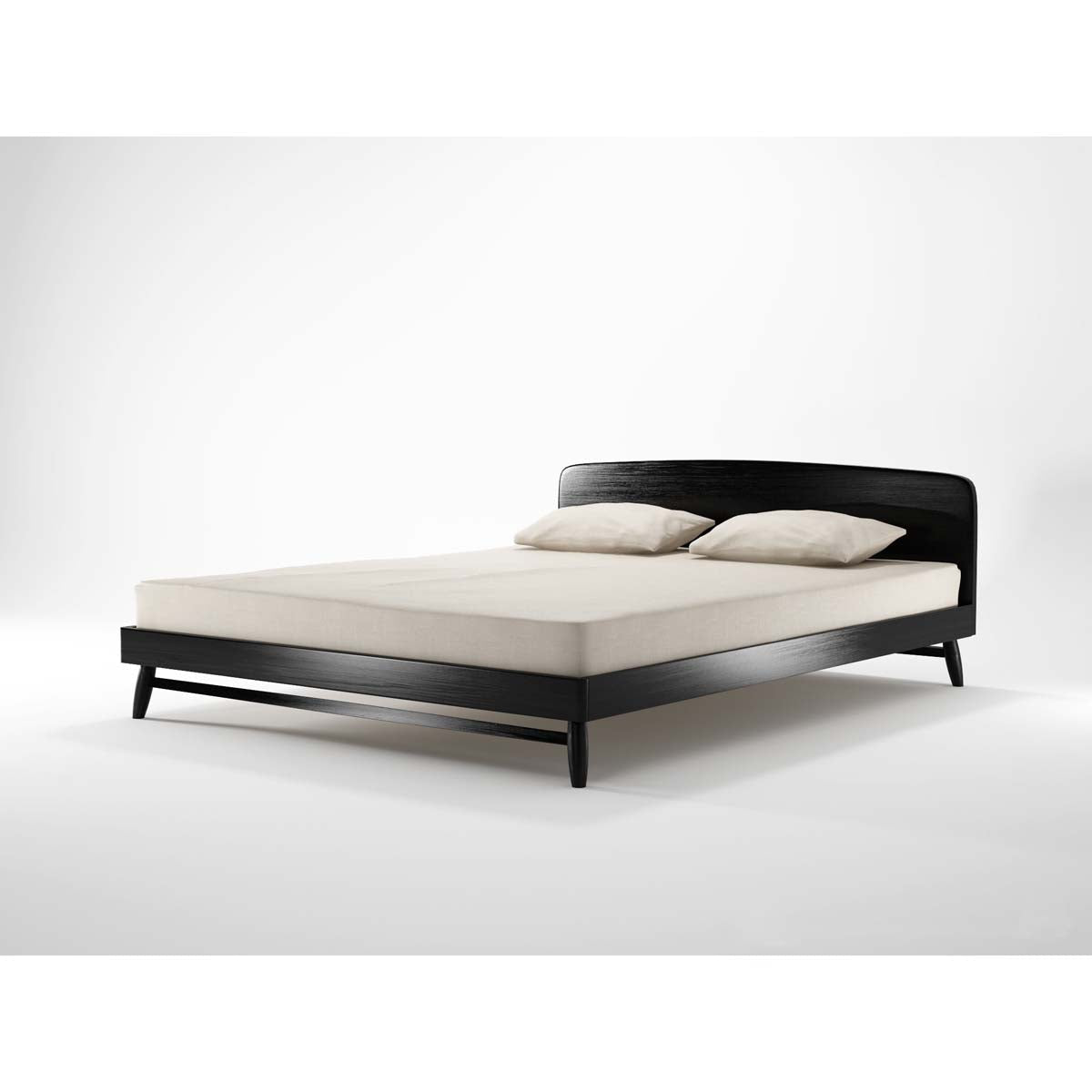 Twist Bed (Oak, Satin Black)