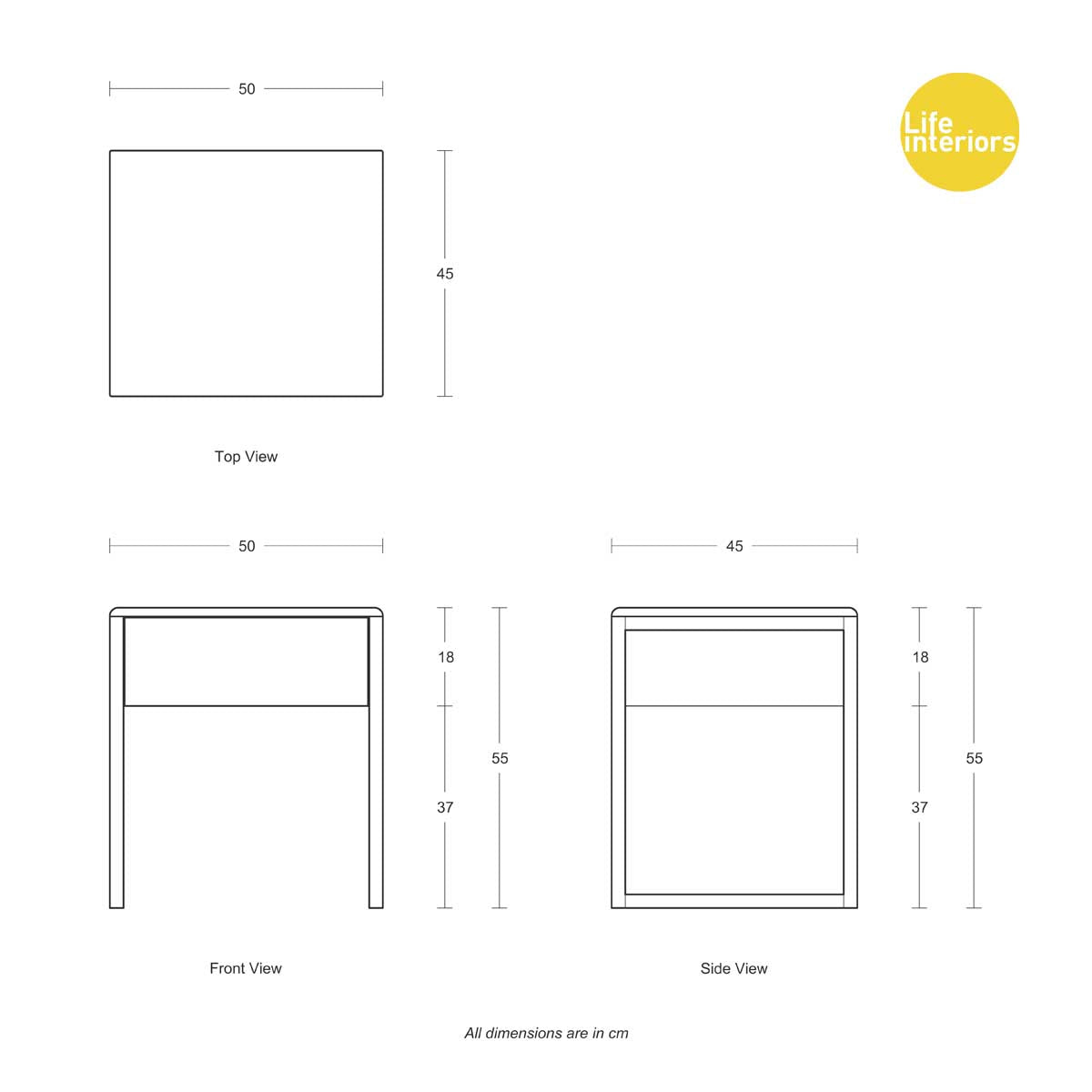Avalon Marble Bedside Table