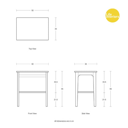 Oia Marble Bedside Table