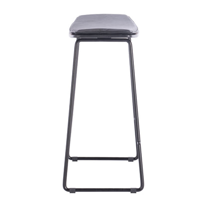 Hendrix Backless Bar Stool (Black, Black Leather)