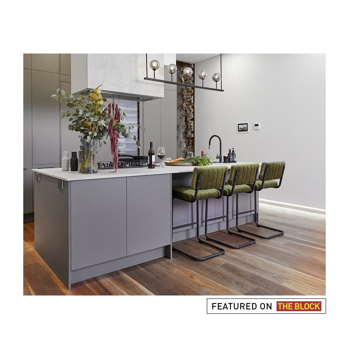 Blake Velvet Bar Stool