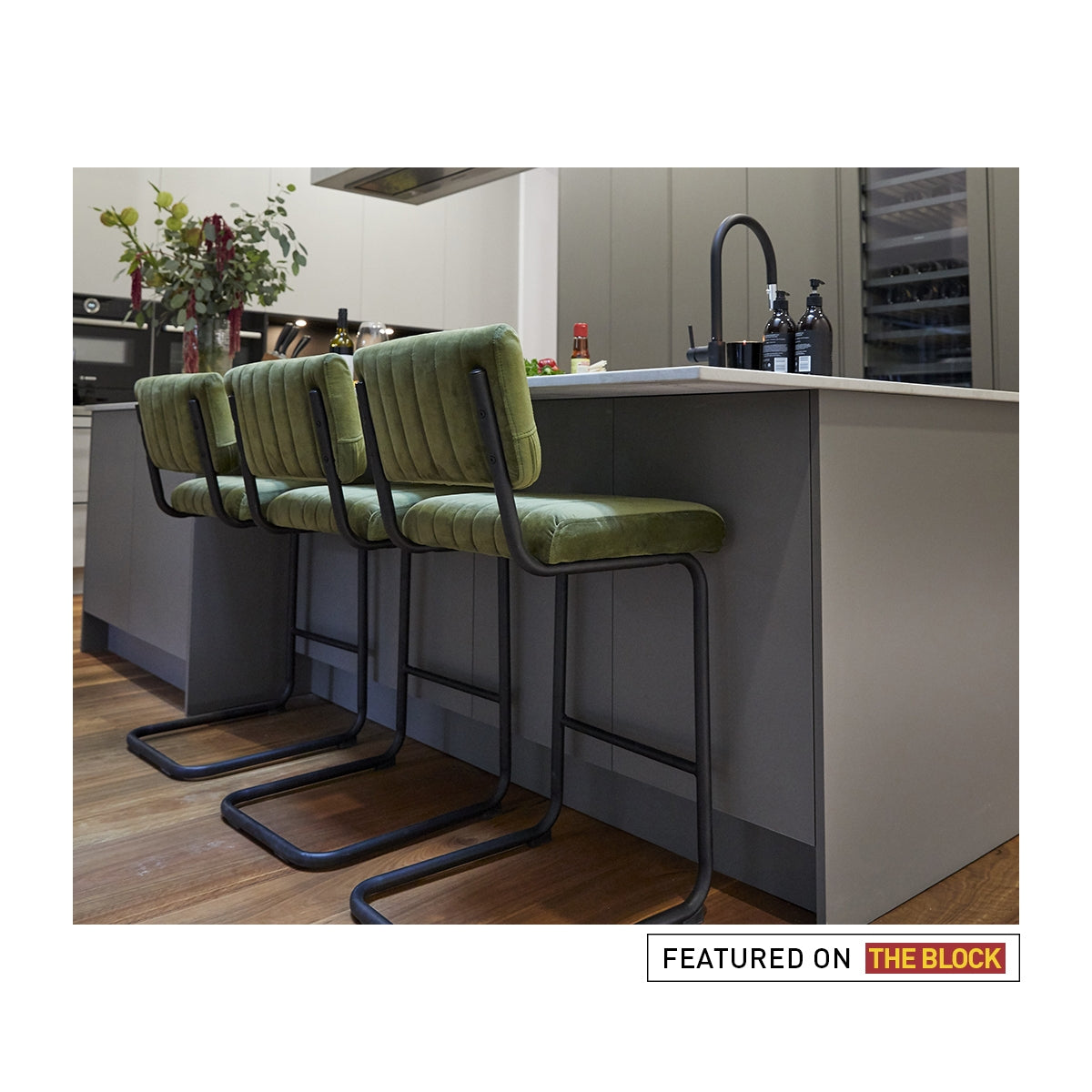 Blake Velvet Bar Stool