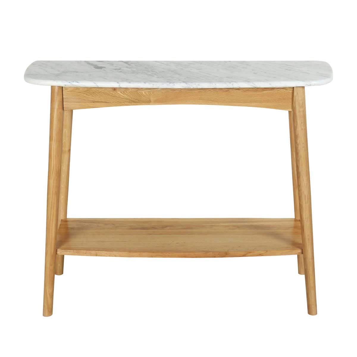 Oia White Marble Console Table