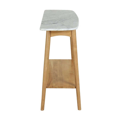 Oia White Marble Console Table