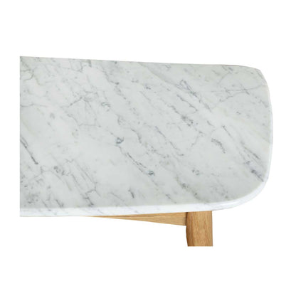 Oia White Marble Console Table