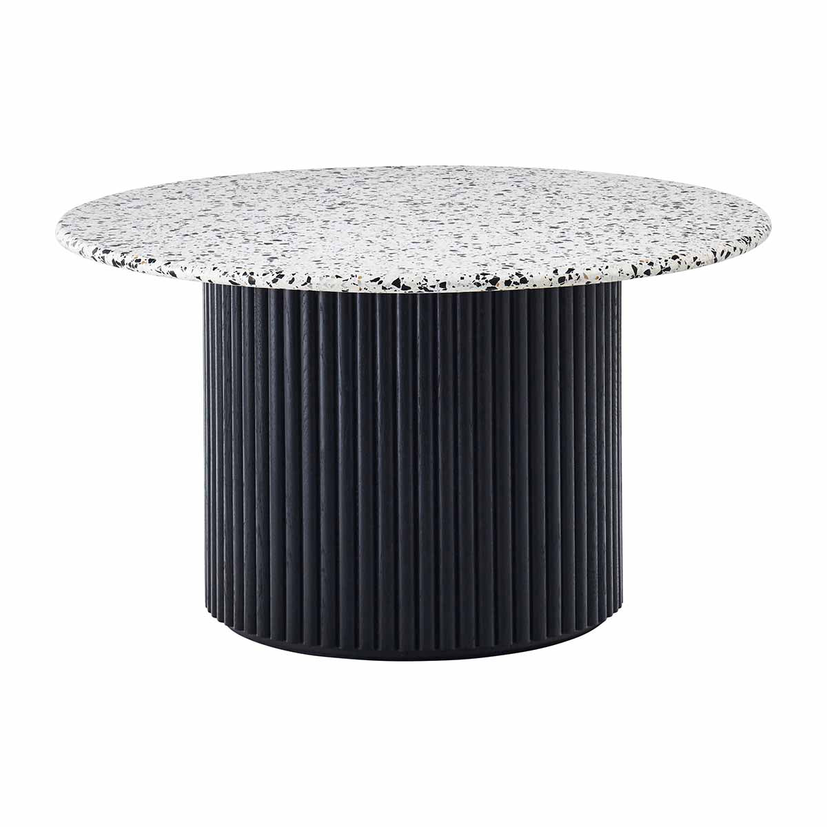 Cosmos Coffee Table (Black, Terrazzo, 85cm)