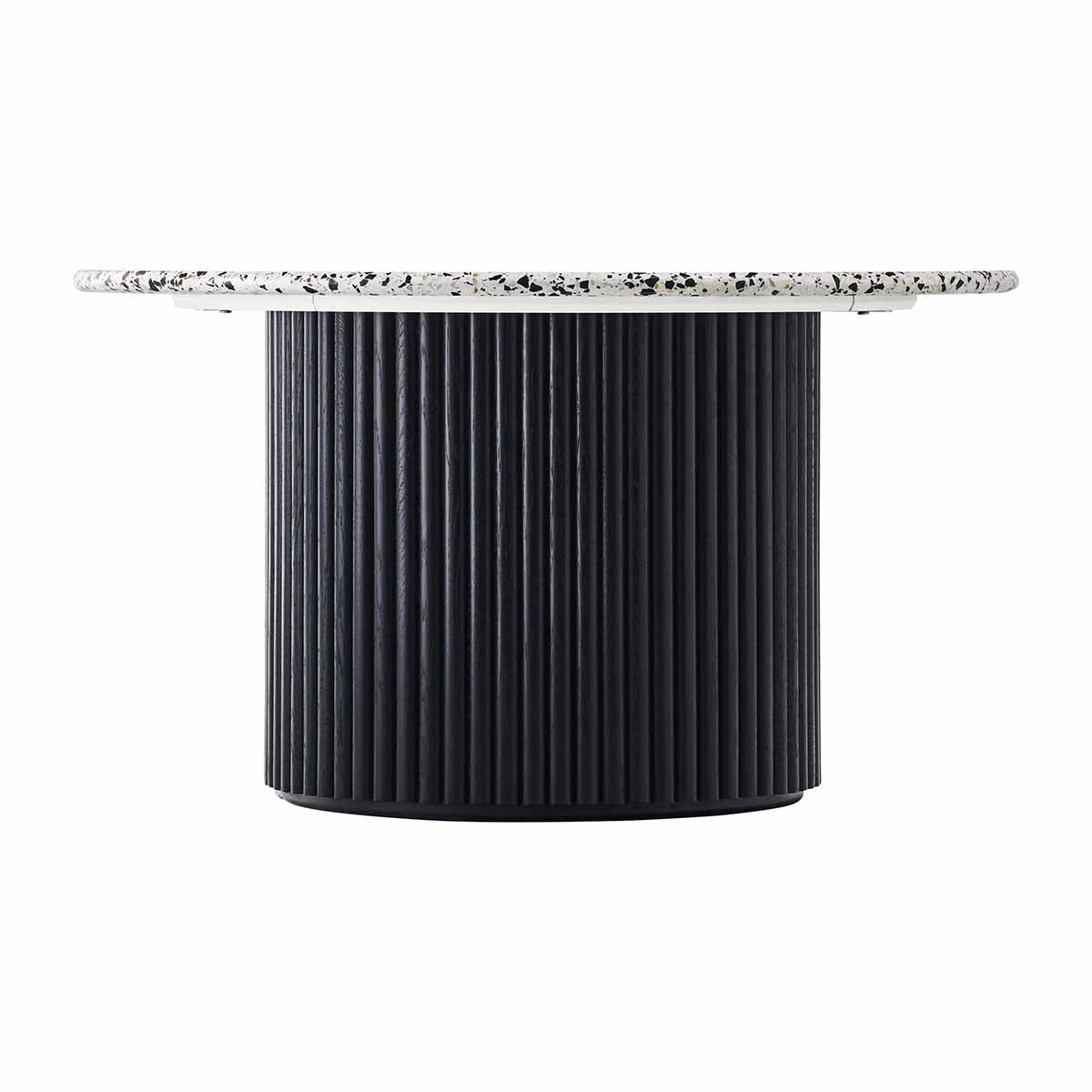 Cosmos Coffee Table (Black, Terrazzo, 85cm)