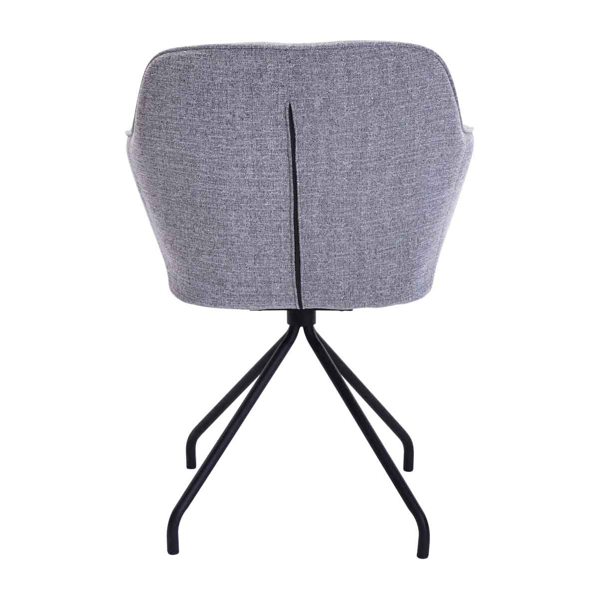 Levi Swivel Fabric Dining Arm Chair