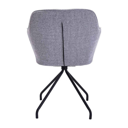 Levi Swivel Fabric Dining Arm Chair