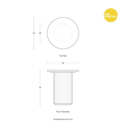 Cosmos Side Table (Oak, Terrazzo)